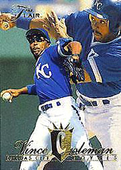 #240 Vince Coleman - Kansas City Royals - 1994 Leaf Baseball